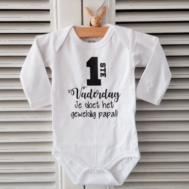 Aanbieding Baby Rompertje met Tekst voor Papa cadeau Mijn eerste Vaderdag